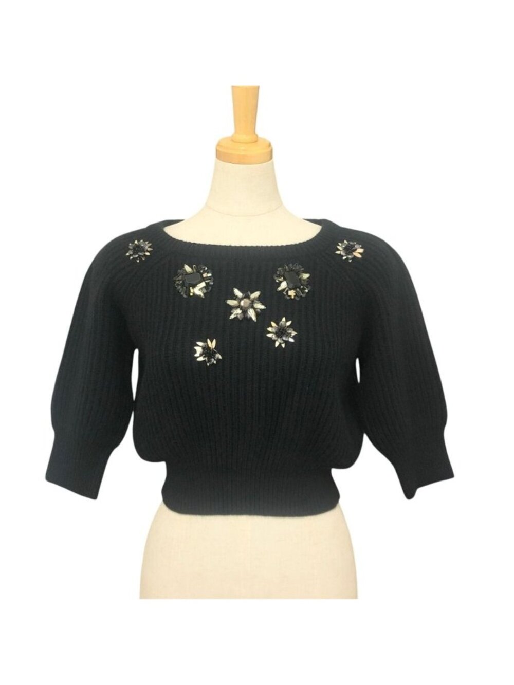 Dior Sweater Bijou Flower Cashmere Black